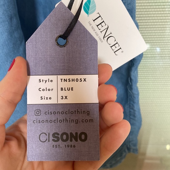 NWT Ci Sono Clothing Size 3X Chambray Shorts - Picture 6 of 17